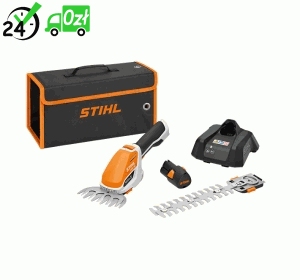 HSA 26, Lekkie nożyce akumulatorowe do żywopłotu, zestaw z akumulatorem AS 2 i ładowarką AL 1