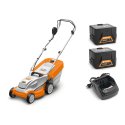 Stihl RMA 235 - Lekka kosiarka akumulatorowa z systemem Eco-Modus Zestaw z dwoma akumulatorami AK 30  i ładowarką AL 101