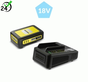 Szybka ładowarka + bateria 18 V / 2.5 Ah do urządzeń akumulatorowych Karcher