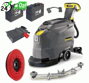 BD 43/25 C Bp szorowarka Karcher + 2x Akumulator SIAP + Prostownik
