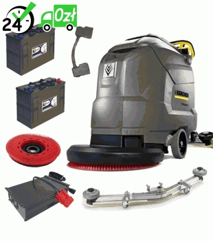 Szorowarka akumulatorowa Karcher BD 50/50 C Bp Classic (2040 m²/h / 2,3 l/min / 50 l) + 2x akumulator 105 Ah + ładowarka