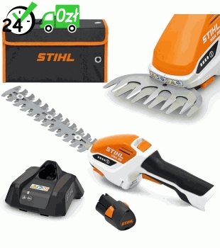 HSA 26, Lekkie nożyce akumulatorowe do żywopłotu, zestaw z akumulatorem AS 2 i ładowarką AL 1