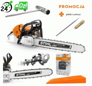 Pilarka spalinowa Stihl MS 400 C-M (4 KM) z ES Light i Hexa + klin do obalania drzew