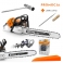 Pilarka spalinowa Stihl MS 400 C-M (4 KM) z ES Light i Hexa + klin do obalania drzew + Olej mieszanki + Olej łańcucha + łańcuch