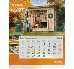 Kalendarz ścienny na rok 2024 Stihl