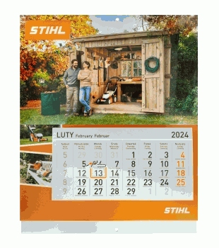 Kalendarz ścienny na rok 2024 Stihl