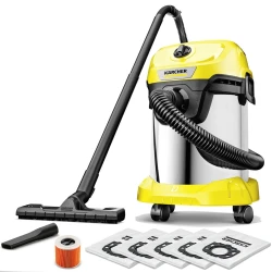 Odkurzacz domowo-warsztatowy Karcher WD 3 S V-17/6/20 + 4 FB (1000 W / 17 l / DN 35) + Worki w komplecie