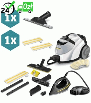 Parownica Karcher SC 5 EasyFix IRON (2250 W / 150 m² / 4,2 bar) Najmocniejsza parownica domowa + żelazko