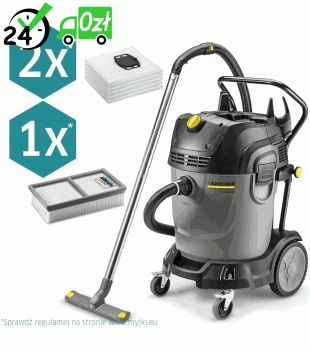 Odkurzacz uniwersalny Karcher NT 65/2 Tact² (2760 W / 65 l / DN 40) Profesjonalny odkurzacz z funkcją zbierania wody