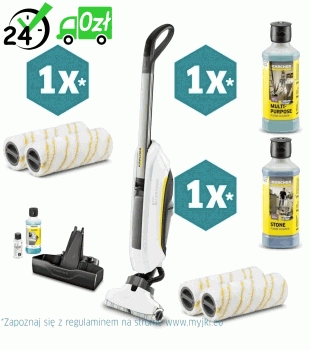 Mop akumulatorowy Karcher FC 5 Premium Home Line (460 W / 500 obr. / 20 min.) Bezprzewodowy + Wałki + RM 536