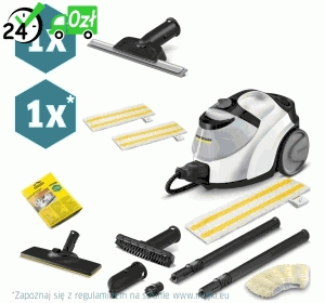 Parownica Karcher SC 5 EasyFix (2250 W / 150 m² / 4,2 bar) Najsilniejsza parownica domowa