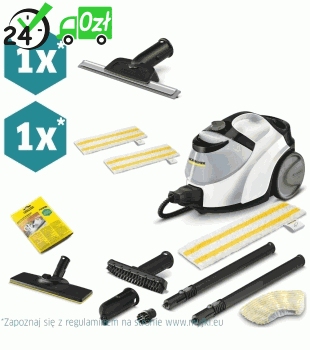 Parownica Karcher SC 5 EasyFix (2250 W / 150 m² / 4,2 bar) Najsilniejsza parownica domowa