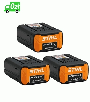 3x STIHL AP 500S (36V, 337Wh, 8,8Ah) Profesjonalny Akumulator - PROMOCJA