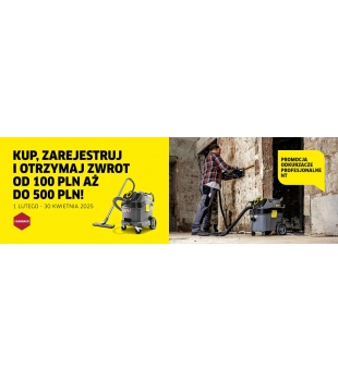 Karcher NT 40/1 Tact Te L (1380 W / 40 l / DN 35) Profesjonalny odkurzacz z funkcją zbierania wody