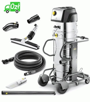 Karcher IVM 60/30 (60 l / 286 mbar / 3 kW) Mocny odkurzacz przemysłowy do pyłów - ZESTAW