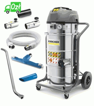 Karcher IVM 40/24-2 M ACD (40 l / 225 mbar / 2,3 kW) Mocny odkurzacz przemysłowy do pyłów ZESTAW