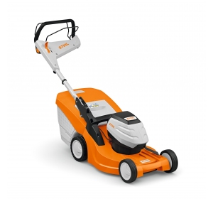 STIHL RMA 448 PV, kosiarka z napędem z akumulatorem i ładowarką (AP 300 S i AL 301)