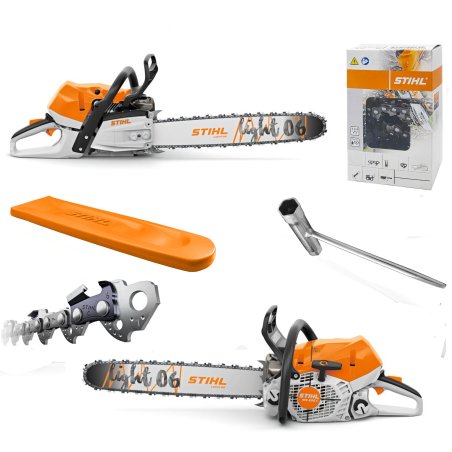 Pilarka spalinowa Stihl MS 400 C-M (4 KM) z ES Light i Hexa + klin do obalania drzew