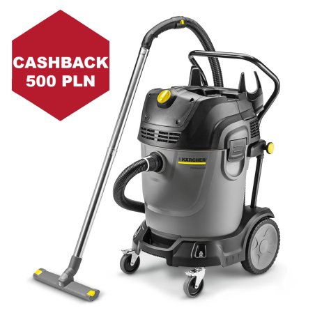 Karcher NT 65/2 Tact² (2760 W / 65 l / DN 40) CASHBACK 500 zł - Profesjonalny odkurzacz z funkcją zbierania wody