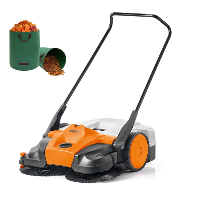 STIHL KGA 770 (36 V, 770 mm,  do 3250 m²) Profesjonalna zamiatarka akumulatorowa + worek na śmieci 270l