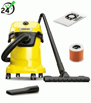 Odkurzacz uniwersalny Karcher WD 3 V-17/4/20 (1000 W | 17 l | DN 35) Domowo-warsztatowy na sucho/mokro