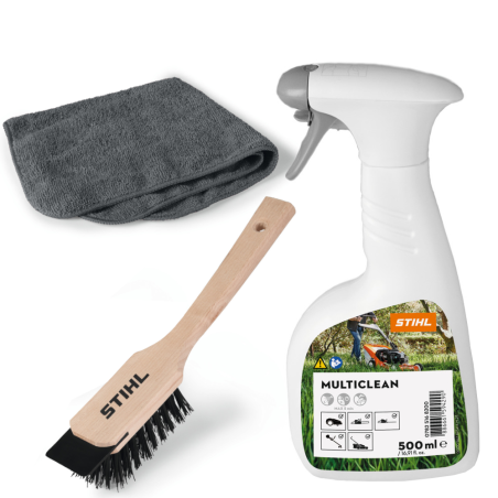 Zestaw STIHL Care & Clean do czyszczenia kosiarek i robotów koszących