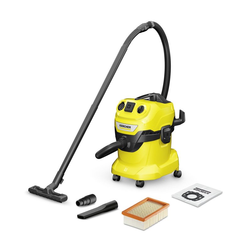Karcher WD 4 P V-20/5/22 mocny odkurzacz przemysłowy z gniazdem do elektronarzędzia