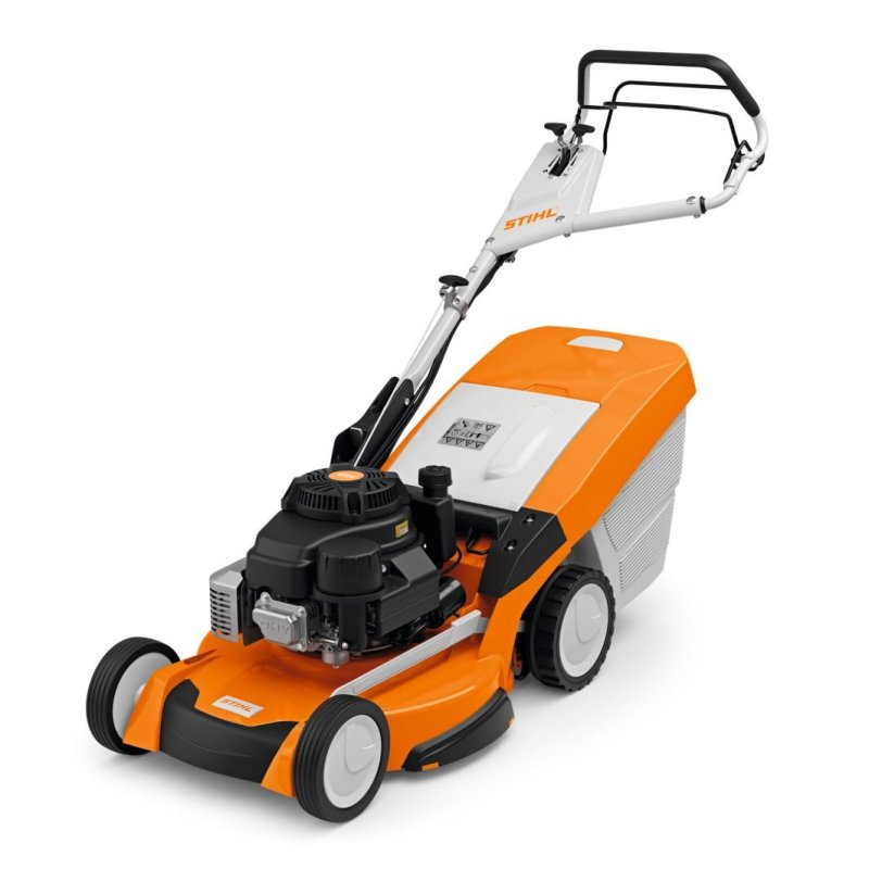 STIHL RM 655 YS - mocna kosiarka spalinowa z napędem hydrostatycznym, sprzęgłem i hamulcem noża, funkcją 3 w 1, moc 3,9 KM