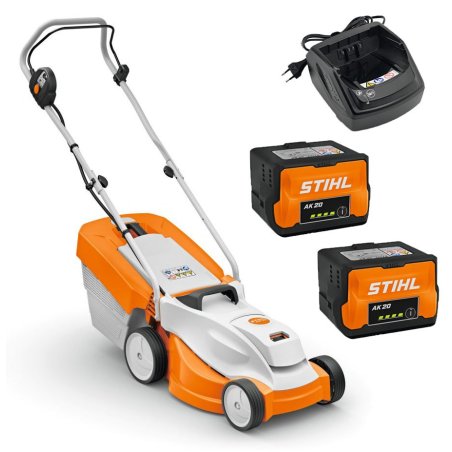 STIHL RMA 235, kosiarka do prac w ogrodzie, zestaw z 2x AK 20 i AL 101