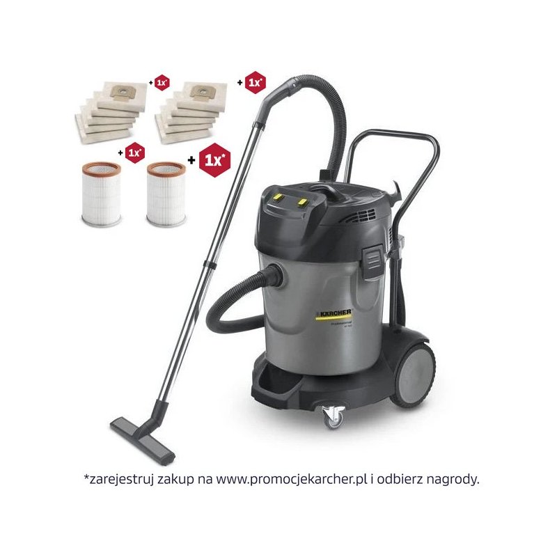 Karcher NT 70/2 (2400 W / 70 l / DN 40) Dwuturbinowy odkurzacz profesjonalny