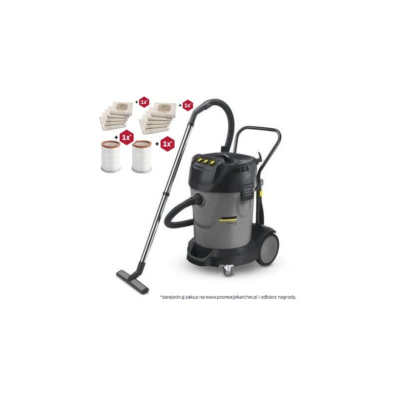 Karcher NT 70/3 (3600 W / 70 l / DN 40) - Profesjonalny odkurzacz z funkcją zbierania wody