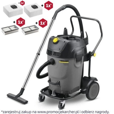 Odkurzacz uniwersalny Karcher NT 65/2 Tact² Tc (2760 W / 65 l / DN 40) Profesjonalny odkurzacz z funkcją zbierania wody