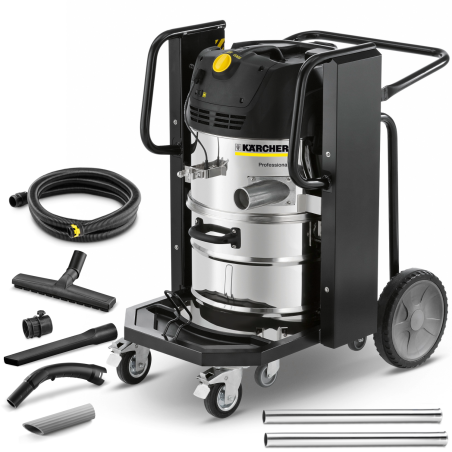 KARCHER IVC 60/24-2 Tact² (60 l / 254 mbar / 2,4 kW) Mocny odkurzacz przemysłowy - ZESTAW