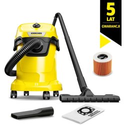 Karcher WD 3 - mocny odkurzacz domowo - warsztatowy do garażu, auta