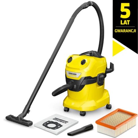 Karcher WD 4 V (1000 W / 20 l / 240 mbar / 55 l/s) Odkurzacz przemysłowy