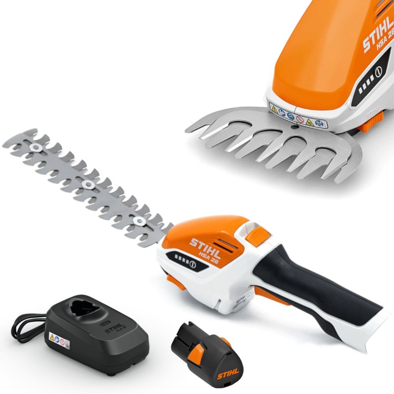 STIHL HSA 26, Lekkie nożyce akumulatorowe do żywopłotu, zestaw z akumulatorem i ładowarką