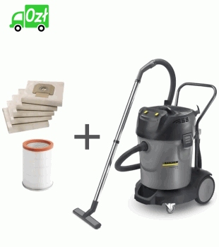 NT 70/2 Adv dwuturbinowy odkurzacz profesjonalny Karcher + Worki + Filtr