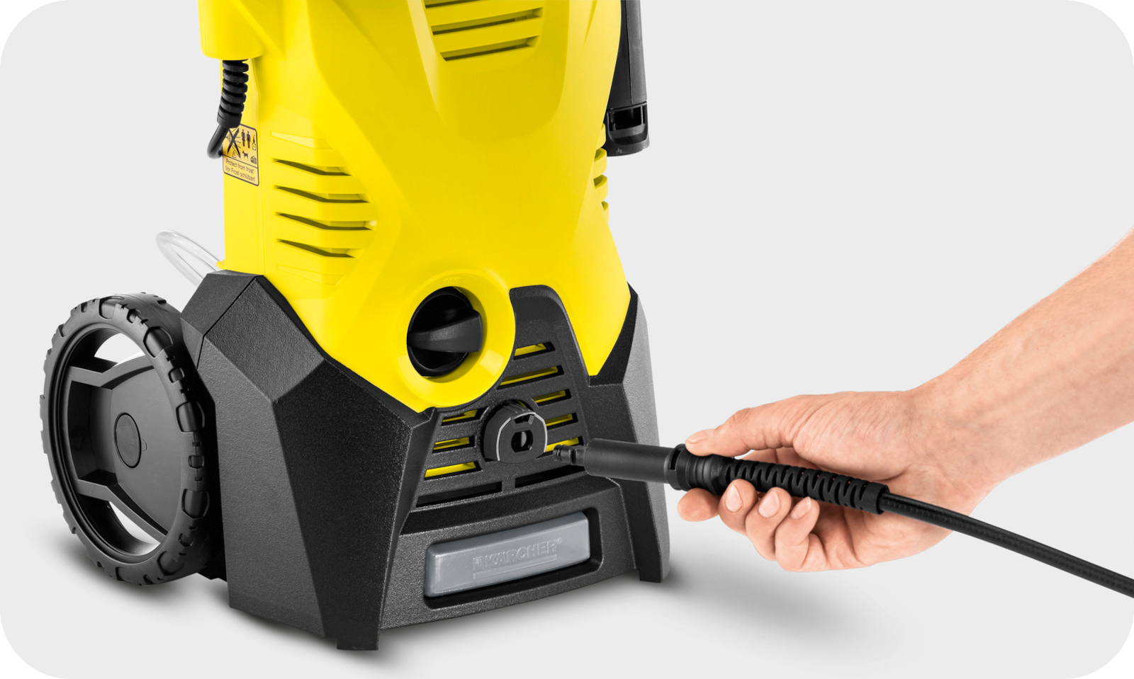 Wygodne i szybkie przyłącze myjki Karcher K3