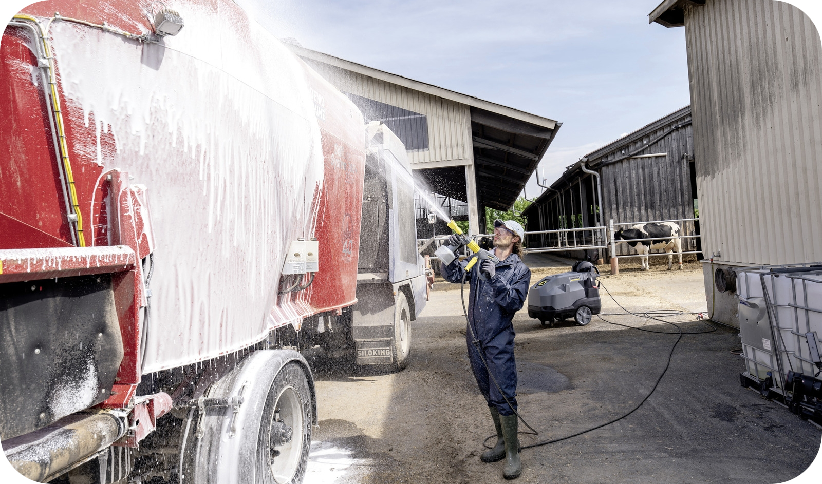 Podawanie środków chemicznych w myjce Karcher HDS 10/20 - 4M