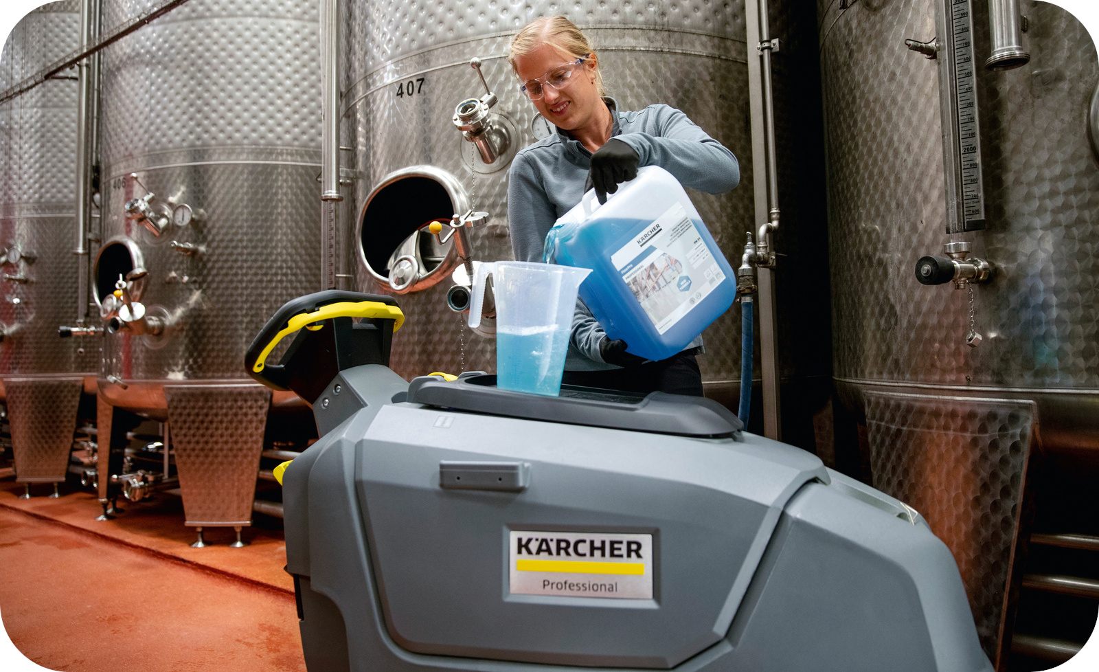 Stosowanie środków chemicznych w Karcher BD 50/55 W Classic Bp